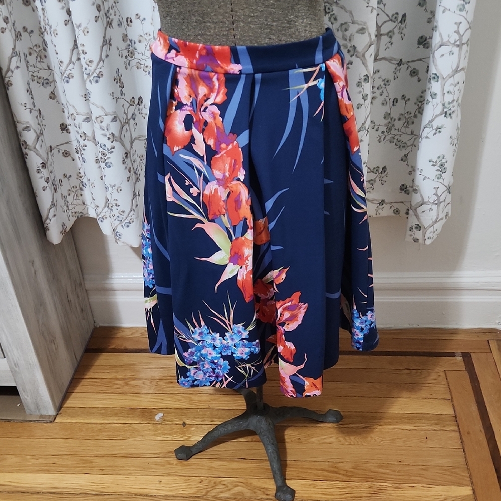 Floral Navy Skirt